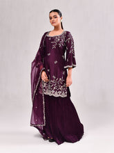 Zardosi Floral Jaal Garara Suit Set